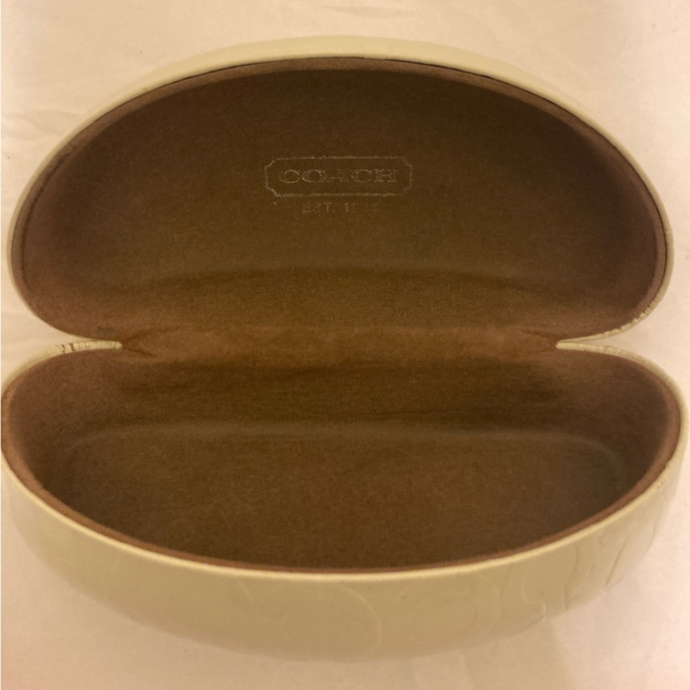Coach Embossed Logo Clamshell Case - Brown - Picture 2 of 3